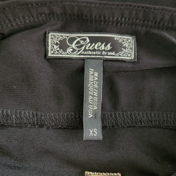 Guess Authentic Brand Women's Black Adjustable Strap Fitted Bodice Top XS - Picture 5 of 7